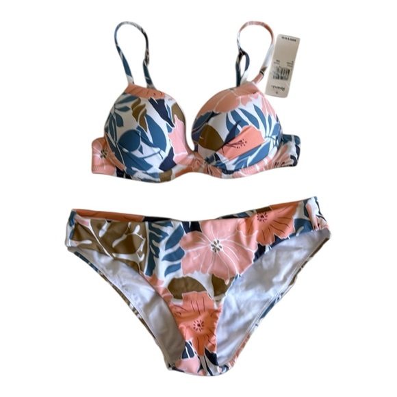 Raisins Other - Raisins Floral‎ Bikini Set - Pink, Blue, Brown sz Medium